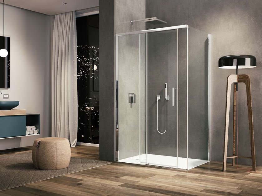 Угловая душевая кабина с раздвижной дверью Provex Industrie арка ARCH-00098466