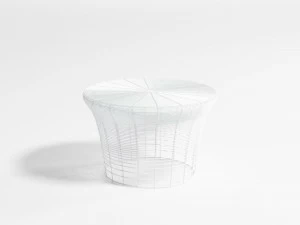 GANDIABLASCO Низкий садовый табурет из нержавеющей стали Aram