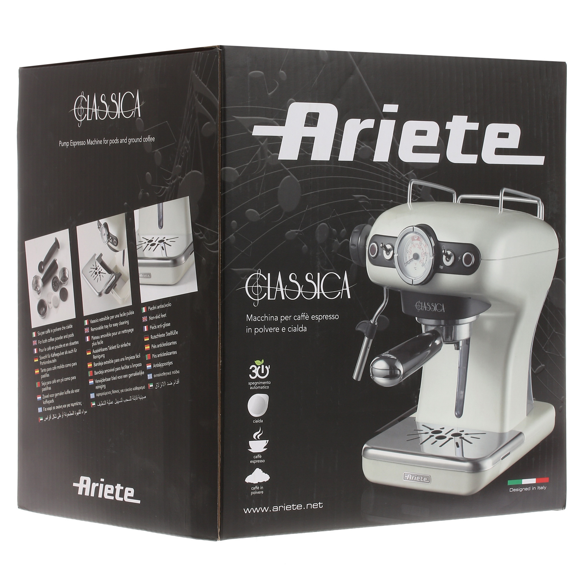 8197645 Кофеварка рожковая Ariete 1389/17 CLASSICA бежевый STDN-0121675 - Вид №8