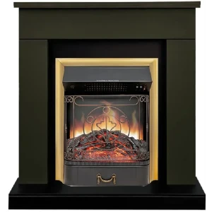Каминокомплект Royal Flame Bergen STD SFT разборный Majestic FX Brass 1.5 кВт цвет темная олива