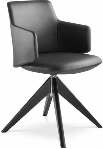 LD Seating Обтянутый кожей вращающийся офисный стул с подлокотниками Melody meeting 360 -fw-v