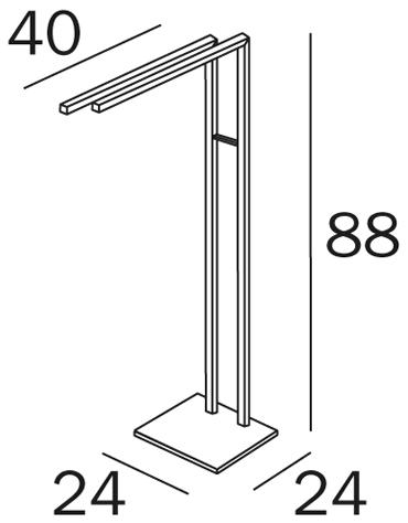 INDA® Держатель для полотенца напольный Logic A33850 - Вид №2
