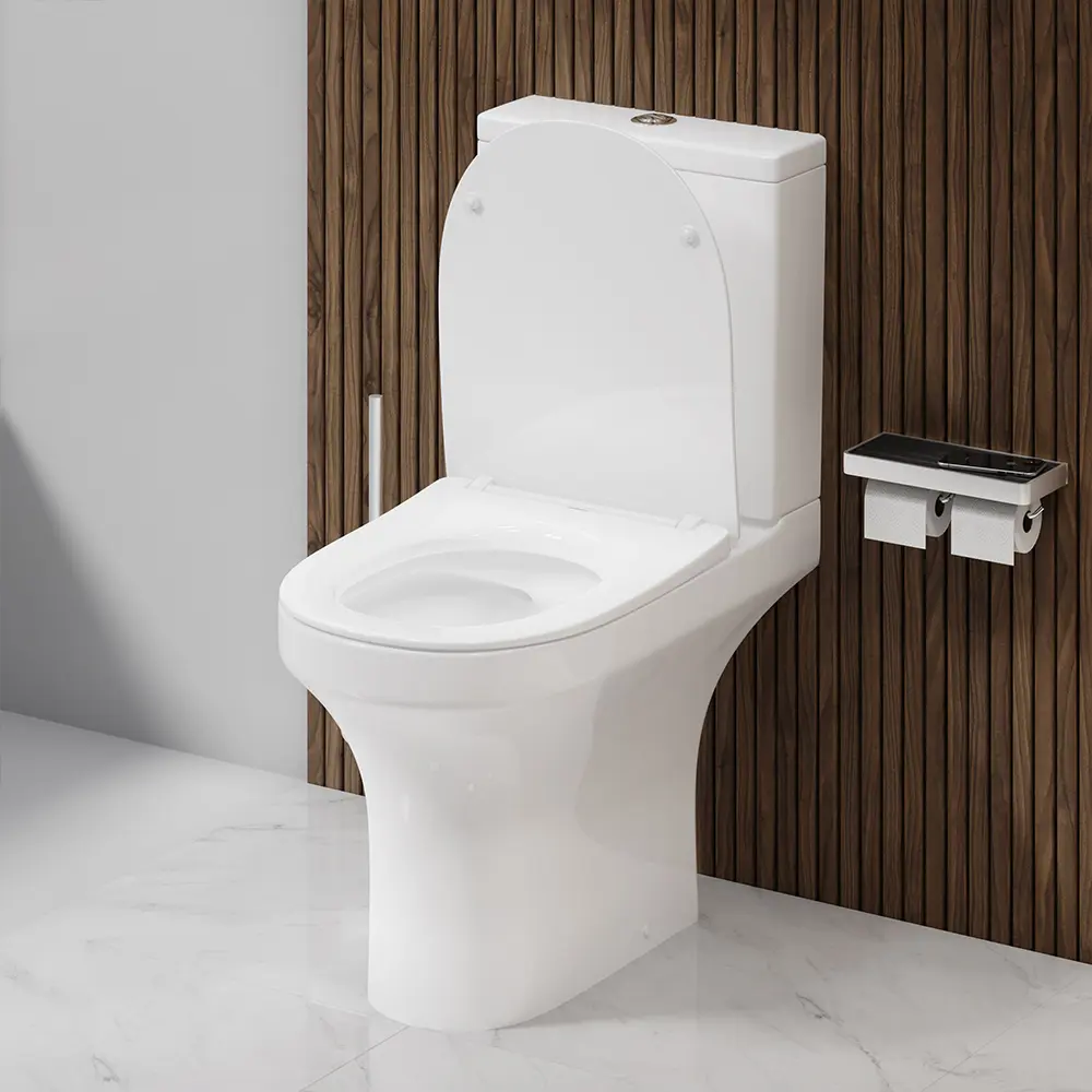 Унитаз-компакт AM.PM Moxie Flash Clean C9M8600SC, безободковый, сиденье с микролифтом, двойной смыв STLM-2075899 - Вид №6