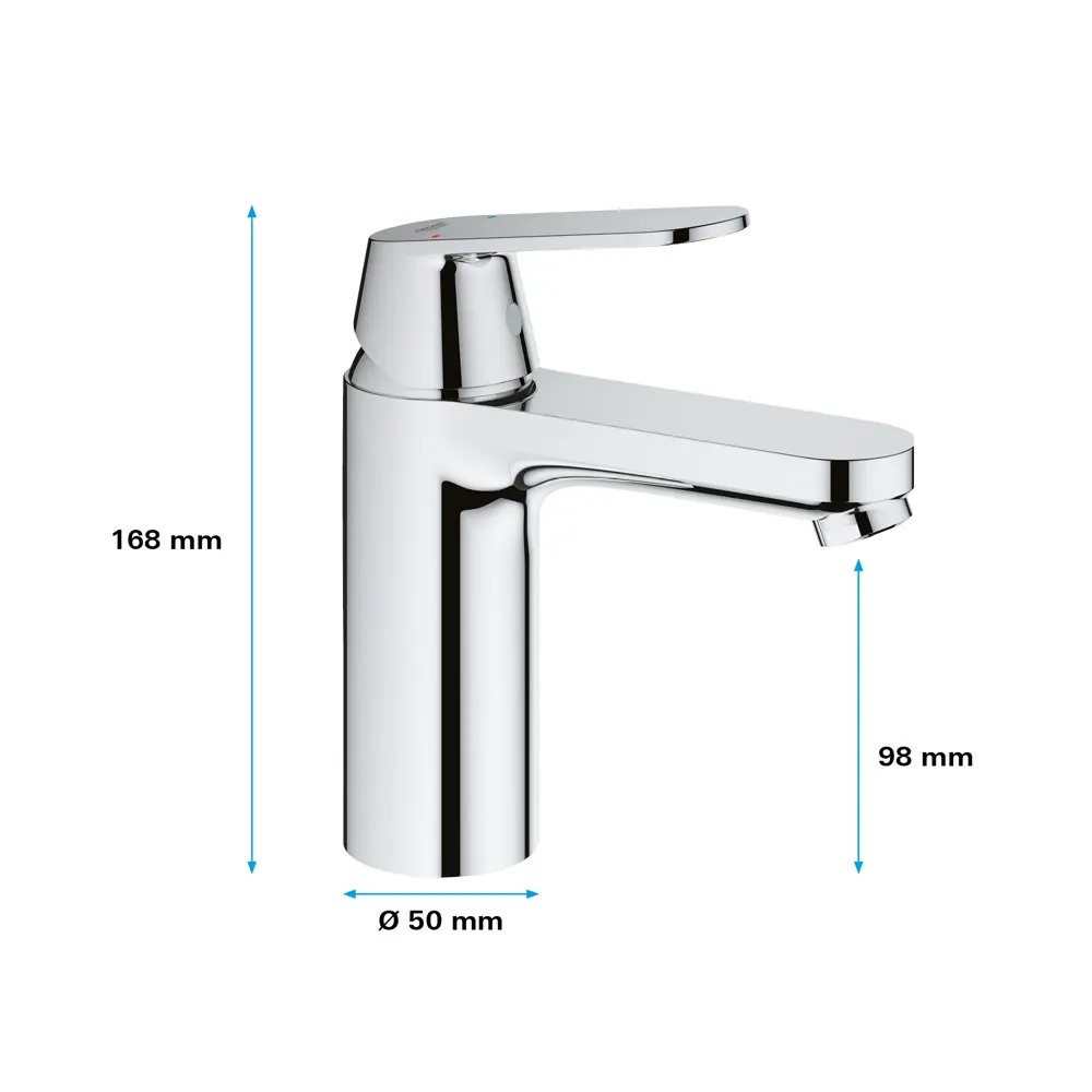 Смеситель для раковины Grohe Eurosmart Cosmo 23327000 однорычажный цвет хром STLM-2148627 - Вид №8