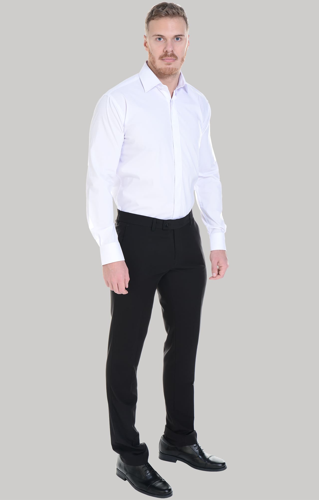 62469 Рубашка мужская  white El-Risto  Корпоративная одежда  размер 43/176-182  - Вид №7