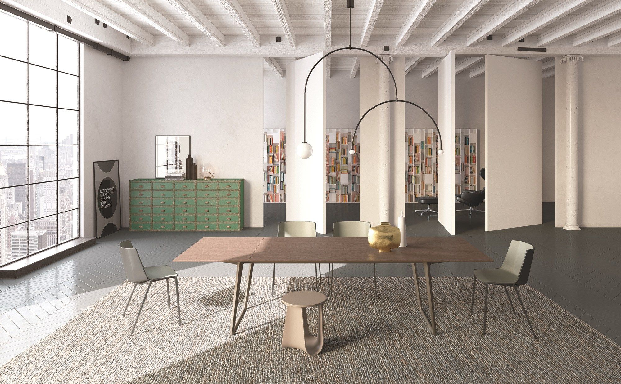 Прямоугольный стол из Fenix-NTM® MDF Italia Axy ARCH-00144799 - Вид №3