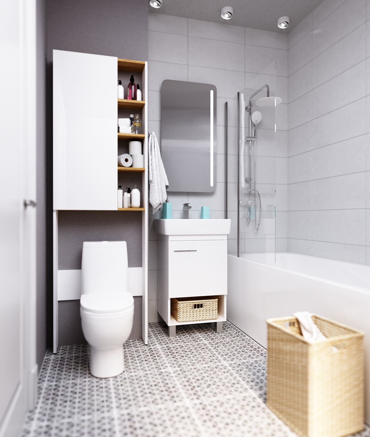 У76057 Тумба Tera 50Н 1д. Белый глянец 1 Marka TERA - Вид №4