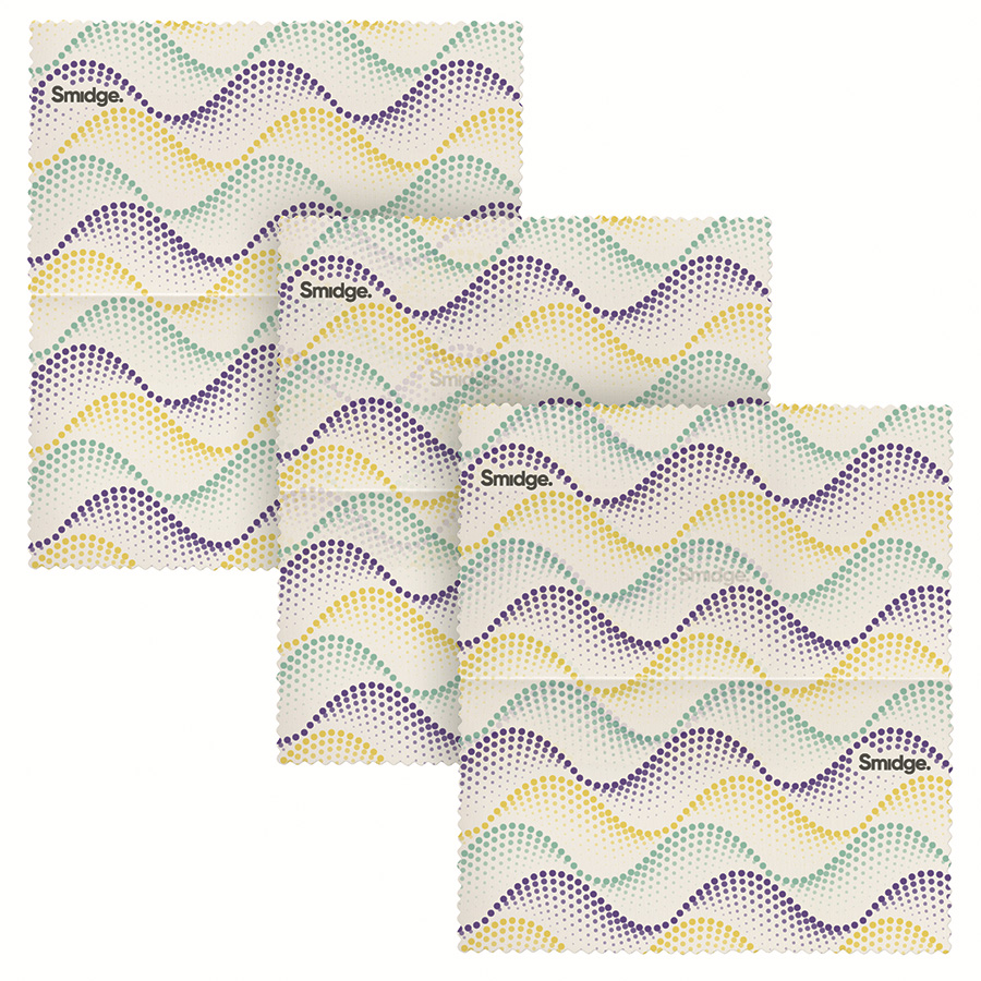 SMID80 Набор из 3 многоразовых оберток wave пчелиный воск, малый Smidge 