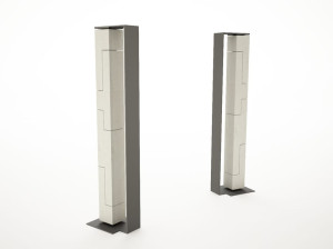 Восстановленная каменная стойка для велосипедов / боллард