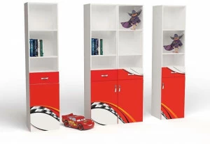 Стеллаж узкий ABC-KING La-Man, (правый), красная,