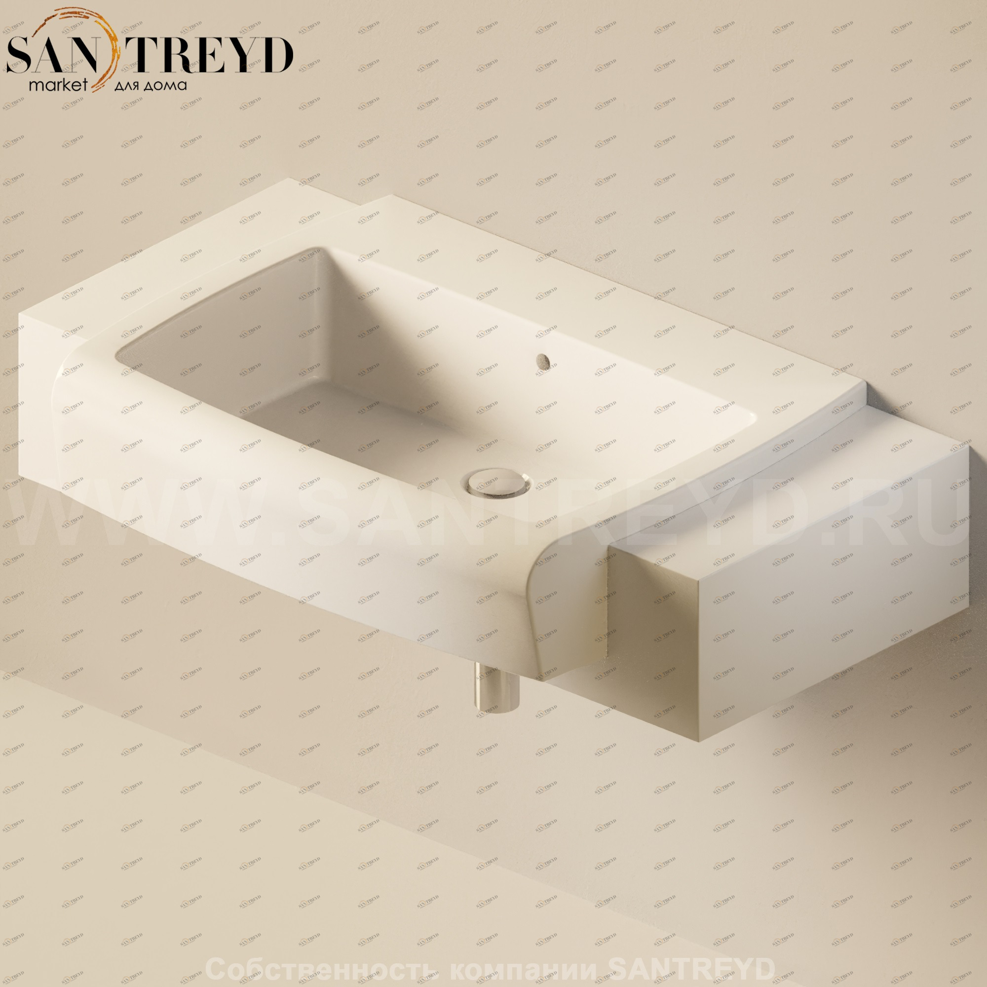 Flaminia UNA Консоль для раковины от 100 до 200 см белая UNA75M1.9016 Ceramica Flaminia UNA75M19016