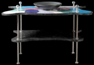 RAMA 1956 Консольная мойка из натурального камня и муранского стекла Concept