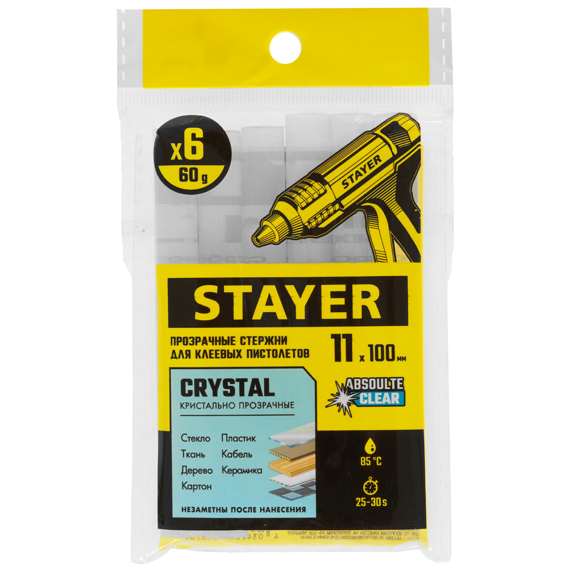 Стержни клеевые STAYER 0682-H6 белый 9109275 STDN-0149536 - Вид №3