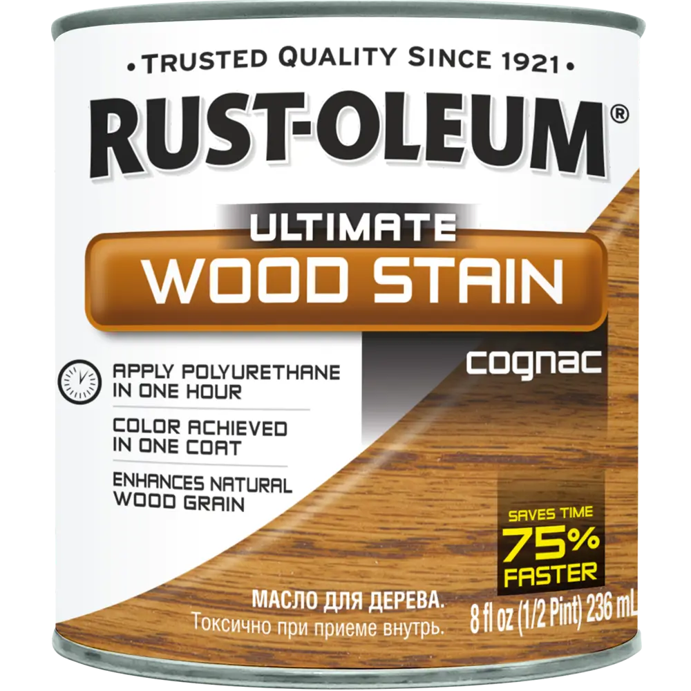 Масло тонирующее Ultimate цвет коньяк 0.236 л RUST-OLEUM STLM-2023603 - Вид №1