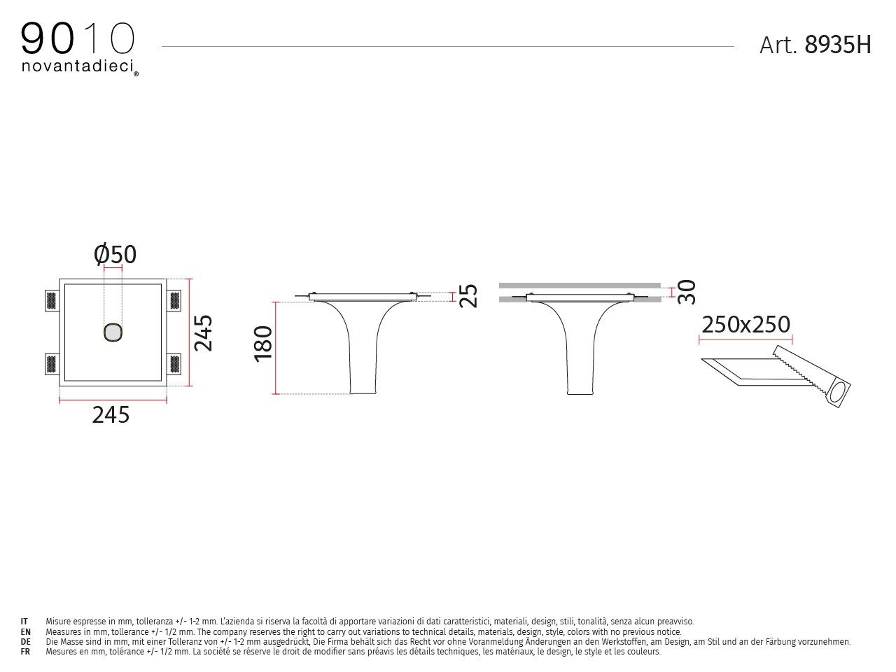 Светодиодный потолочный светильник cristaly® 9010 novantadieci 8935H ARCH-00072650 - Вид №2