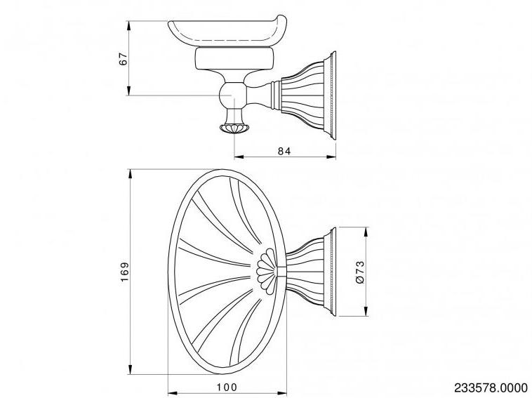 Bronces Mestre Portasapone a muro Artica with porcelain 233578.0000.50 - Вид №1