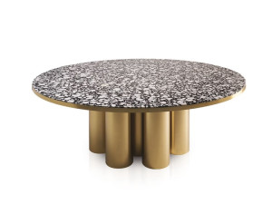 Круглый стальной стол