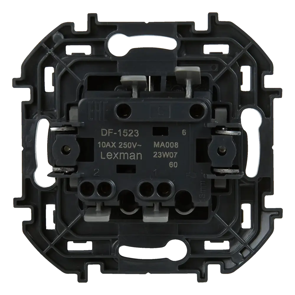 LEXMAN Lilian — двухклавишный выключатель скрытого монтажа в цвете «Титан» 86761708 STLM-1114859 - Вид №2