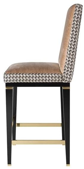 FRATO Высокий бархатный табурет с подставкой для ног  Fup270001aan  - Вид №2