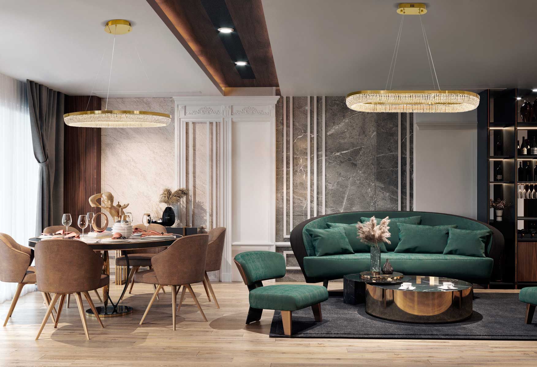 Подвесной светильник из нержавеющей стали с кристаллами K-Lighting IMPERIUM ARCH-00080017 - Вид №4