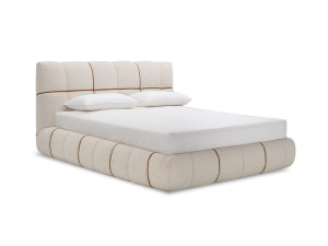 Двуспальная кровать с мягким изголовьем