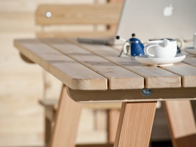 Прямоугольный садовый стол из лиственницы Pircher SIRMIONE ARCH-00107313 - Вид №2