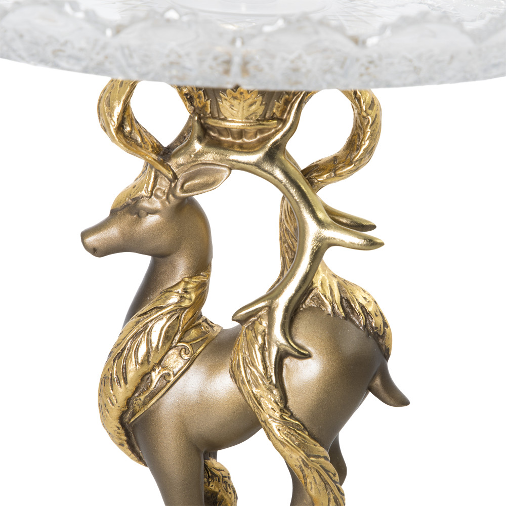 52091 Фруктовница-конфетница Лань Артемиды - 6 Бронза BOGACHO 4627179657215 - Вид №4