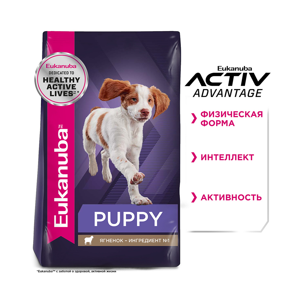 Т00001247 Корм для щенков ягненок, рис сух. 1кг Eukanuba  - Вид №2