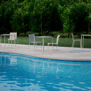 Алюминиевый квадратный садовый стол