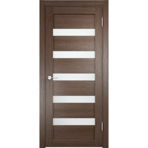 Дверь межкомнатная остеклённая Ницца 60x200 см ПВХ цвет дуб неаполь с фурнитурой