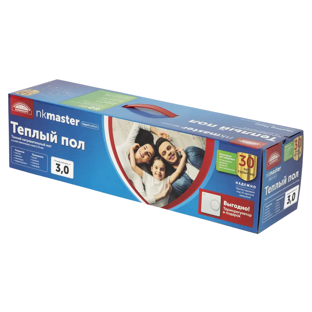 Нагревательный мат для теплого пола Теплолюкс Национальный Комфорт 3 м², 450 Вт STLM-2092145 - Вид №4