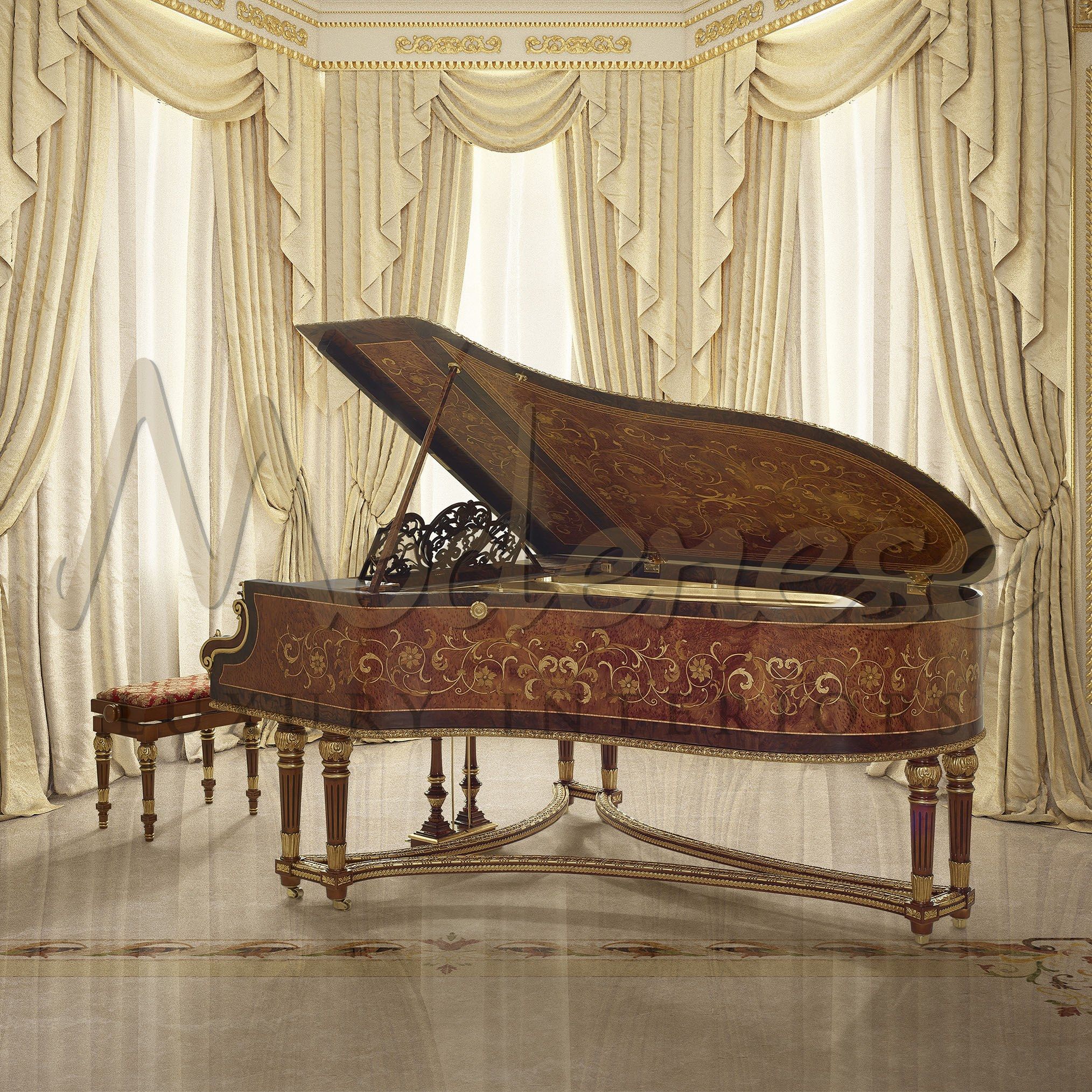 Регулируемая по высоте тканевая табуретка со встроенной подушкой Modenese Luxury Interiors Imperial ARCH-00061625 - Вид №1