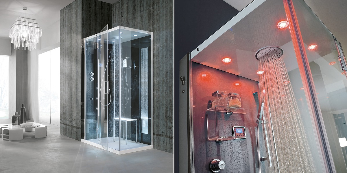 Душевая кабина угловая Tempo JUNIOR 100/90 см 1TPA3S3 Gruppo Geromin - Вид №1