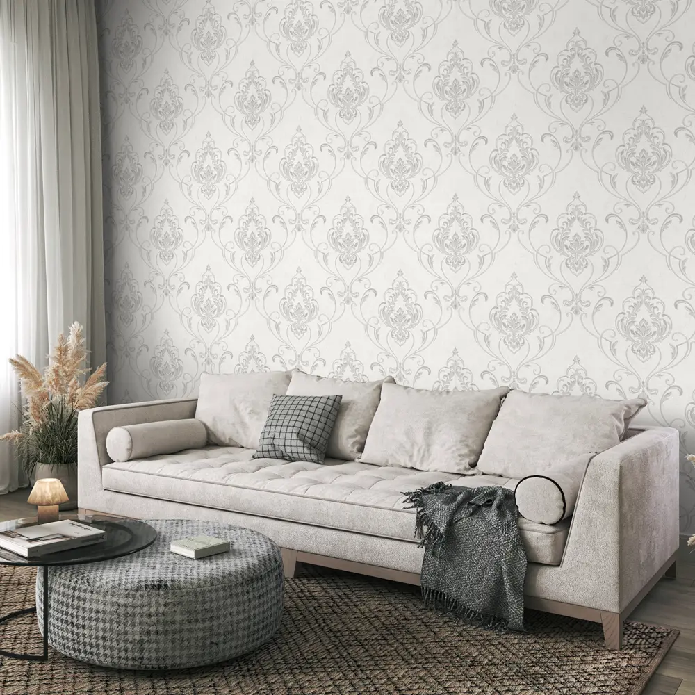 Обои флизелиновые Аспект Ру Анита белые 1.06 м 30263-11 STLM-2149685 - Вид №4