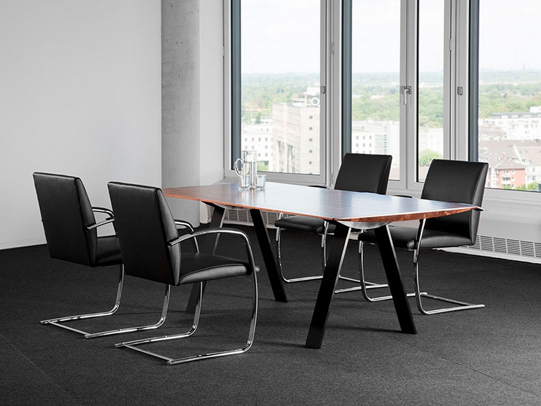 Кожаный консольный стул с подлокотниками Spiegels .prado ARCH-00149674 - Вид №6