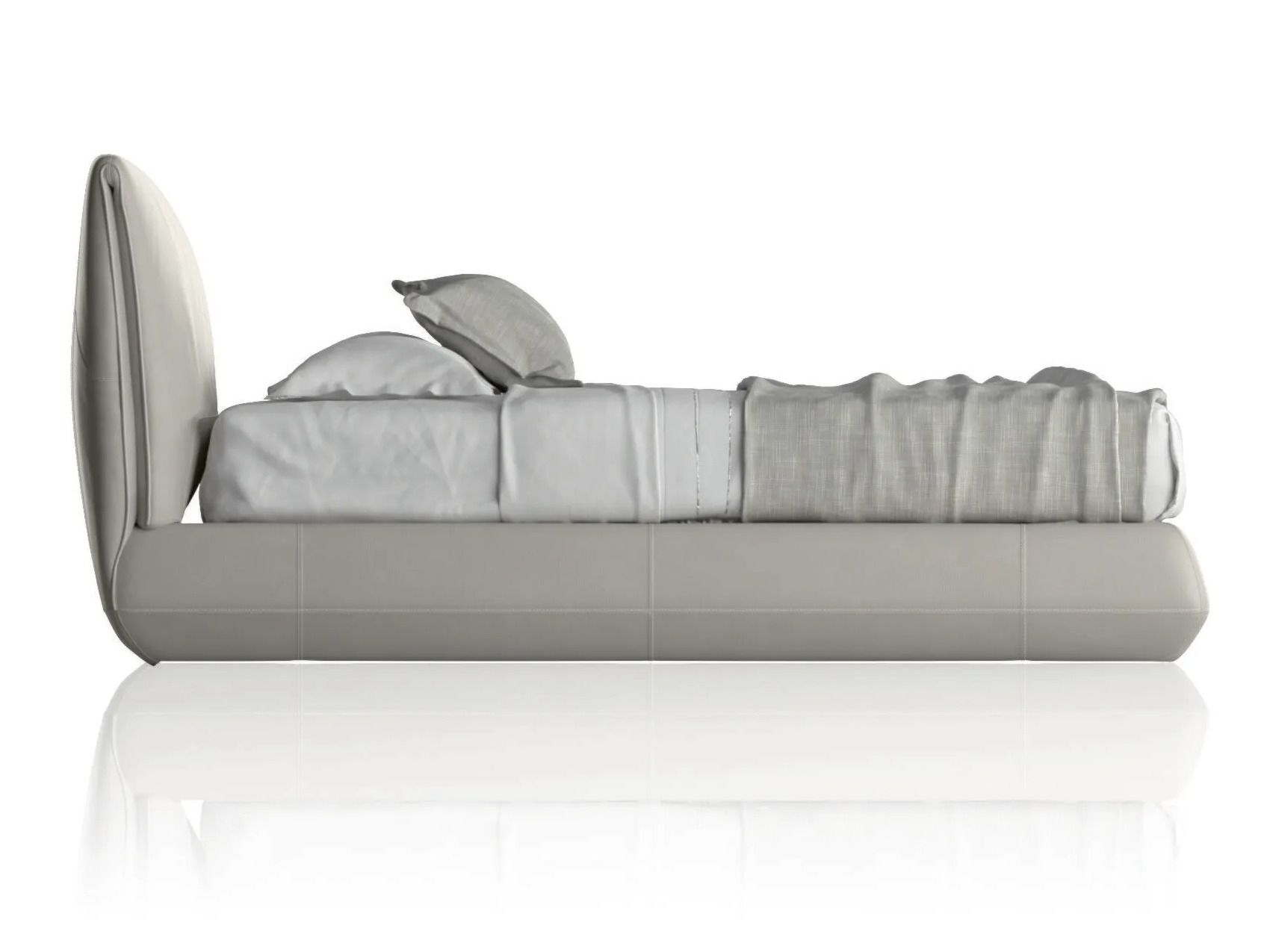 Кожаная двуспальная мягкая кровать для хранения Natuzzi Italia PINCHA ARCH-00058177 - Вид №4