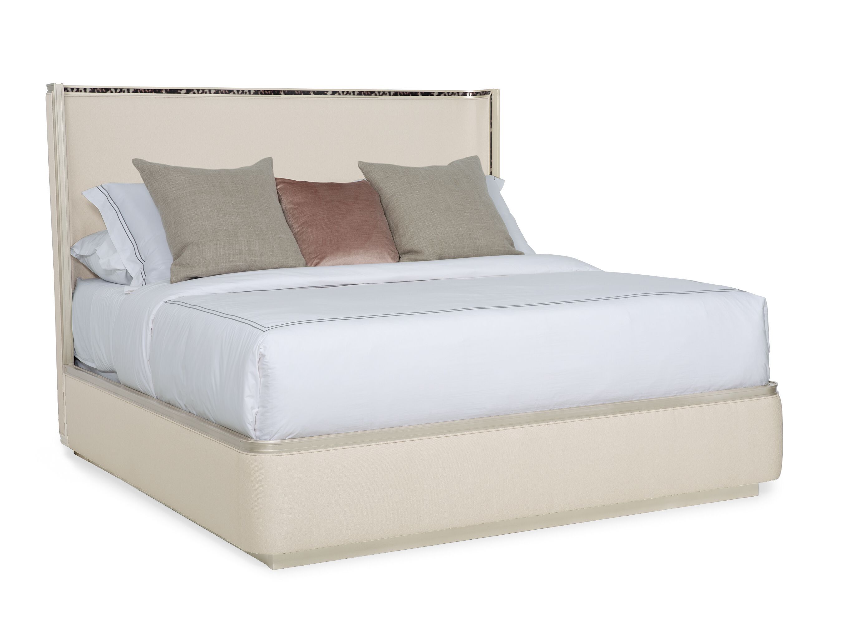 Двуспальная кровать из ткани с высоким изголовьем Caracole DREAM BIG ARCH-00061050