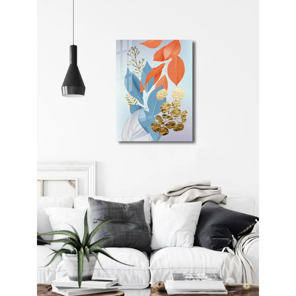 Картина на стекле Листики 2 60x80 см 85283008 STLM-2174056 ARTABOSKO  - Вид №3