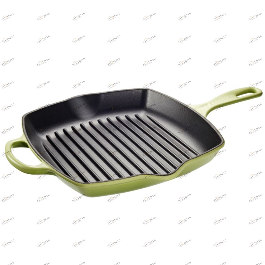 Сковорода-гриль чугунная Le Creuset, 26 см, зеленая 20183264260422