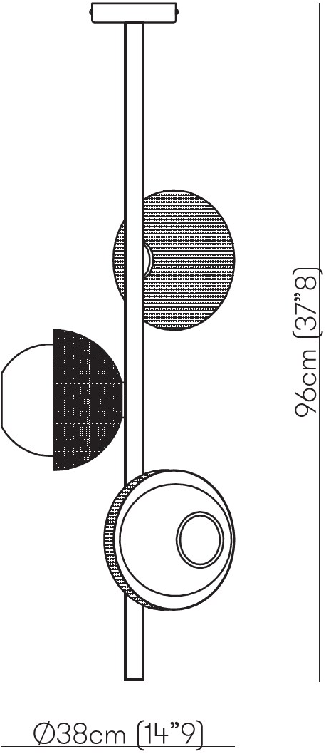 VeniceM Led потолочный светильник из латуни с диммером Urban sun-id-1480366 - Вид №3