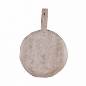 Разделочная доска деревянная круглая 24 см с длинной ручкой FUGA ДОСКИ РАЗДЕЛОЧНЫЕ 123538 Белый