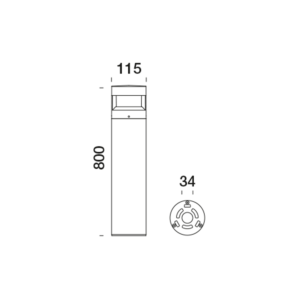 4011311 Мобильный светильник Platek MICRO MENHIR Paletto  MICRO MENHIR H. 800 mm - 1 LED 3000K 1 Opening  - Вид №6