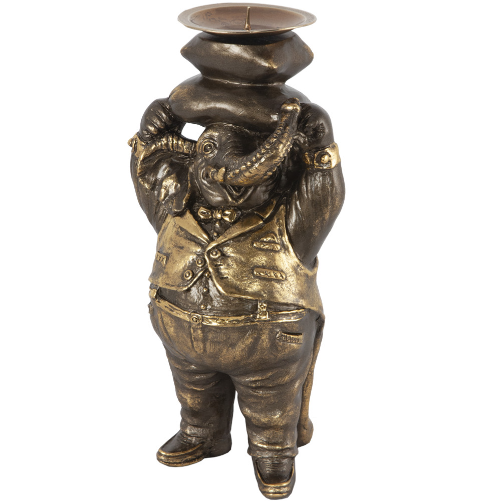 22650 Подсвечник Слон Мистер Твистер Бронза BOGACHO 4627174555424 - Вид №5