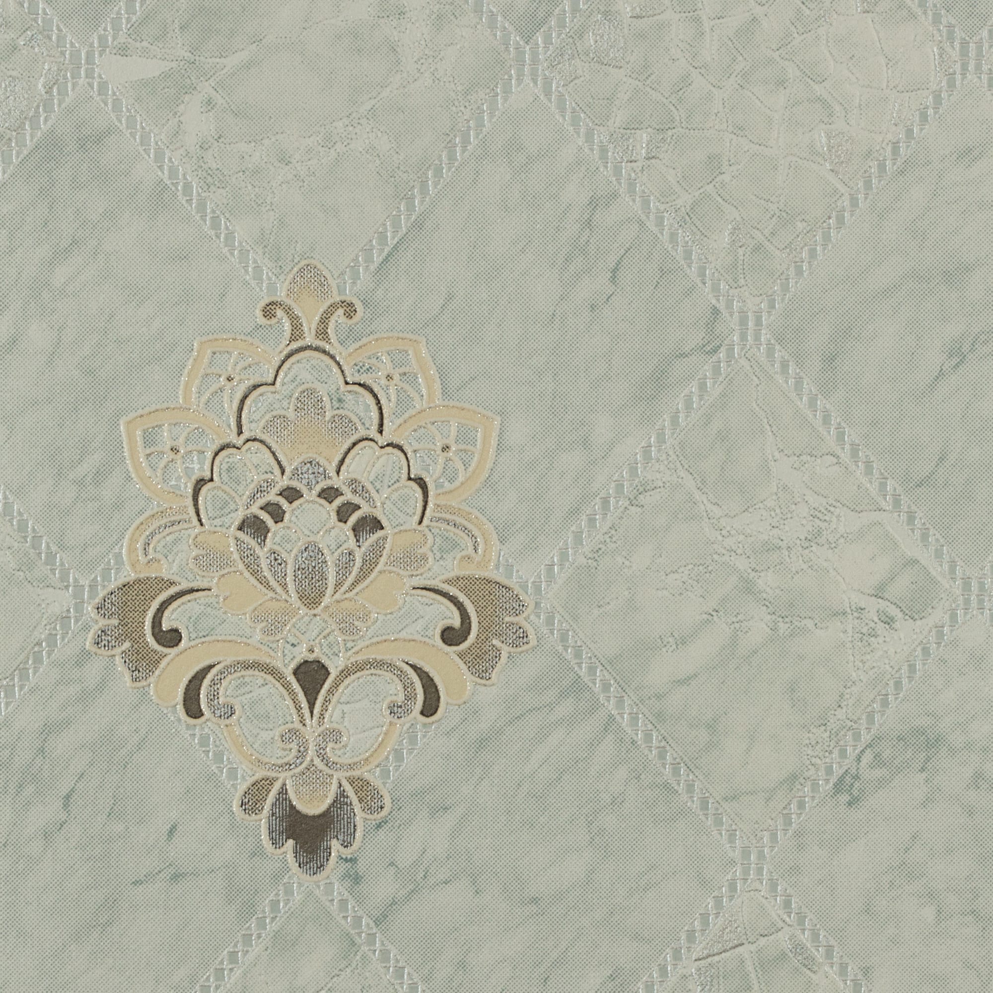 82399693 Обои виниловые зелёные 0.53 м 0217-3 Плитка Santreyd  - Вид №1