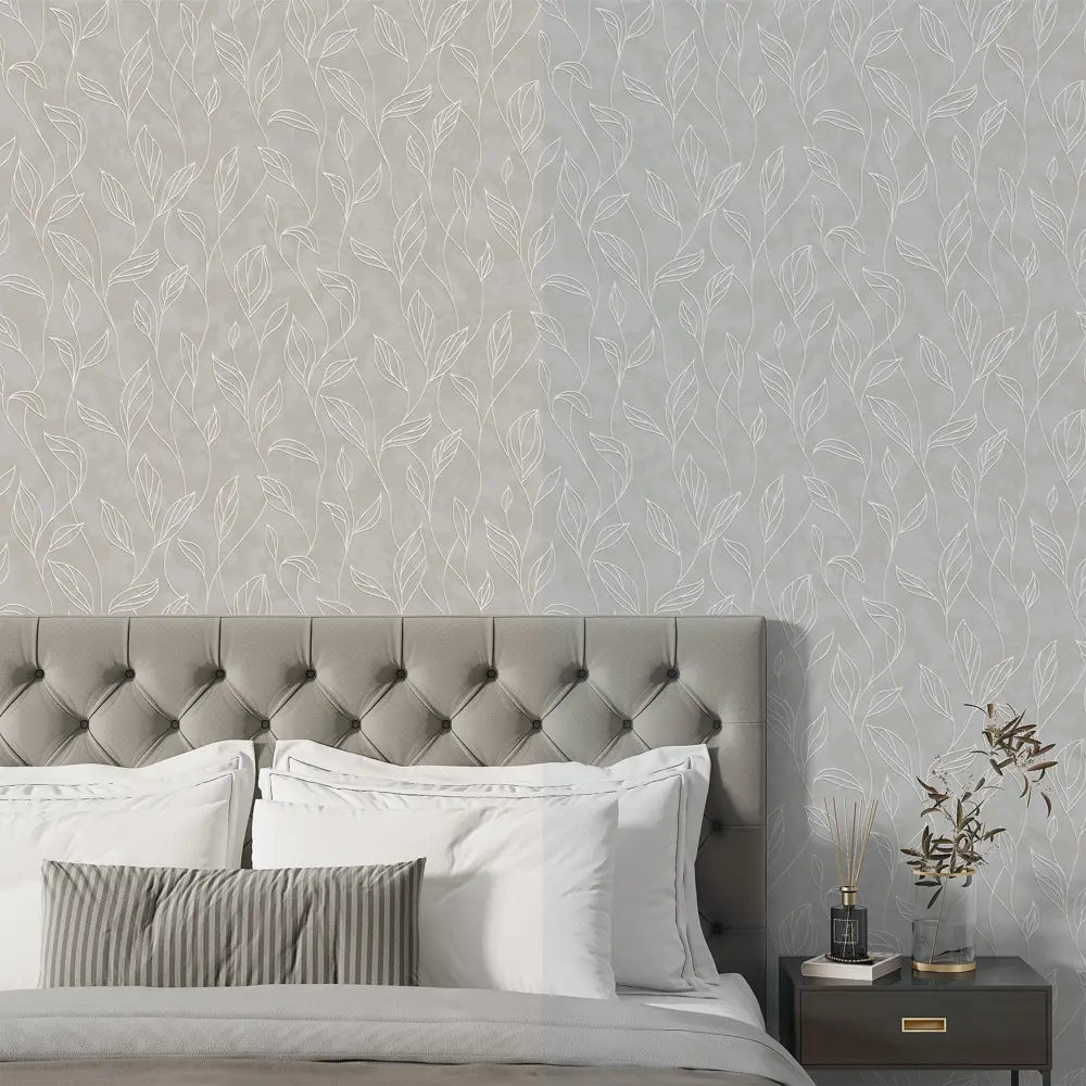 Обои флизелиновые Wallsecret Liola серые 1.06 м 9050-25 STLM-2037820 - Вид №5