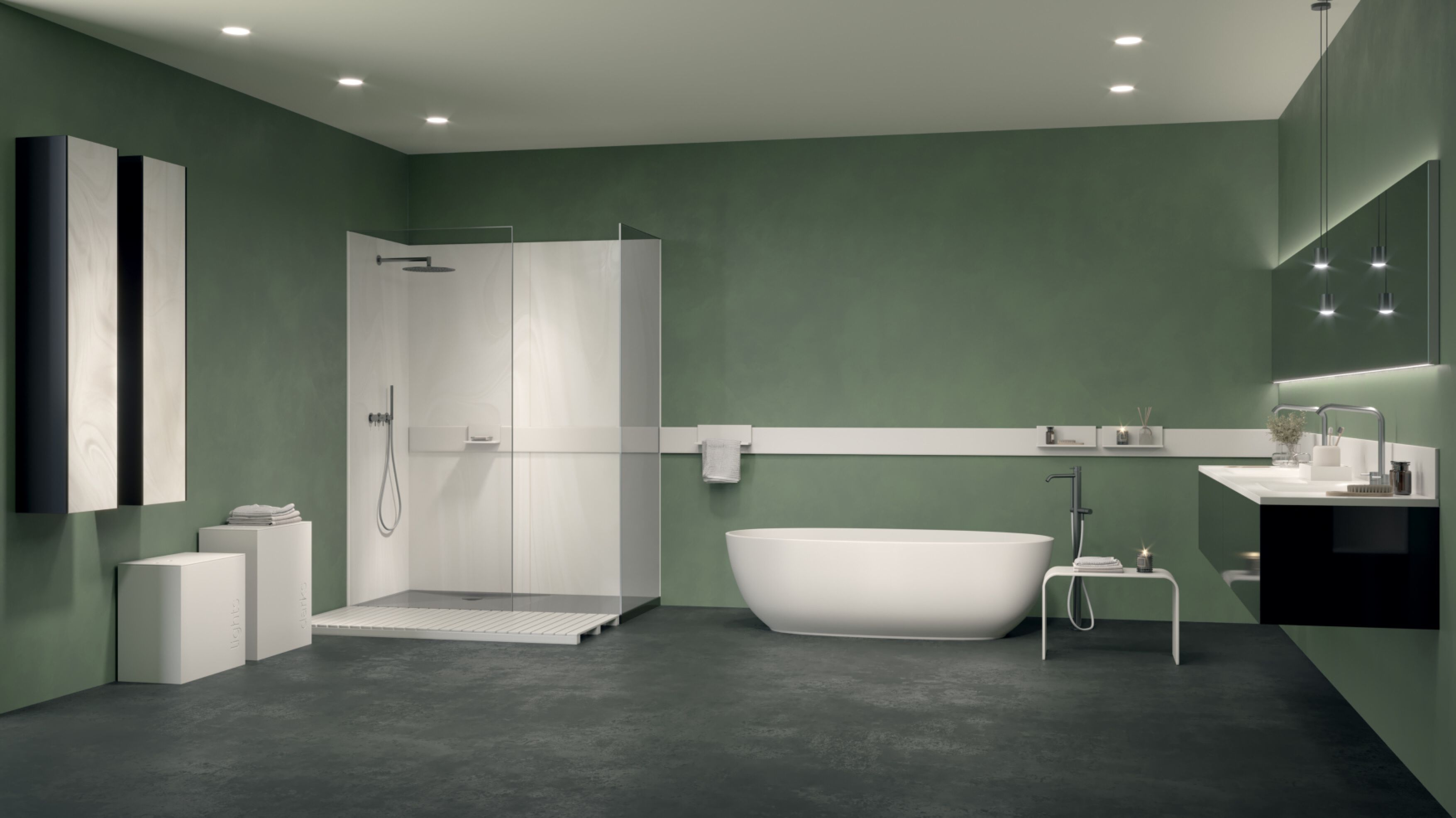 Овальная ванна в центре комнаты Corian® Acquapazza Corian ® elements ARCH-00114048 - Вид №3