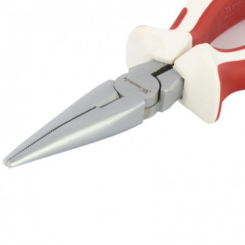 Длинногубцы прямые WHite Nickel 160 мм никелированные трехкомпонентные рукоятки MATRIX 12549 - Вид №2