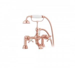 Gentry Home Смеситель для раковины мостик на 2 отверстия 200мм Mayfair Розовое золото GH101918