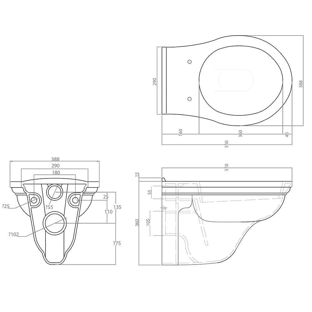 IMSR30 Настенная сковорода Carlyon (поставляется без фитингов) Carlyon Imperial  - Вид №2