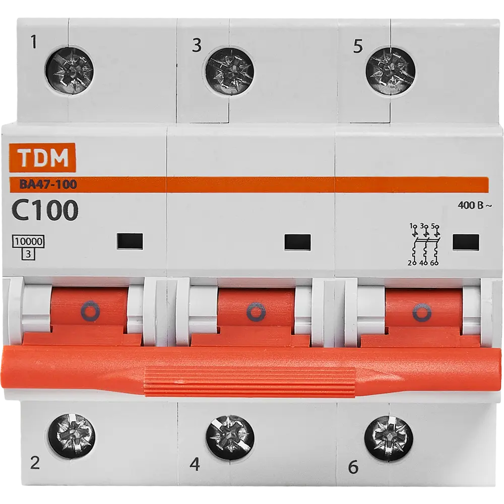 Автоматический выключатель TDM Electric ВА47-100 3P для надежной защиты сети 84399534 STLM-0049307 - Вид №1